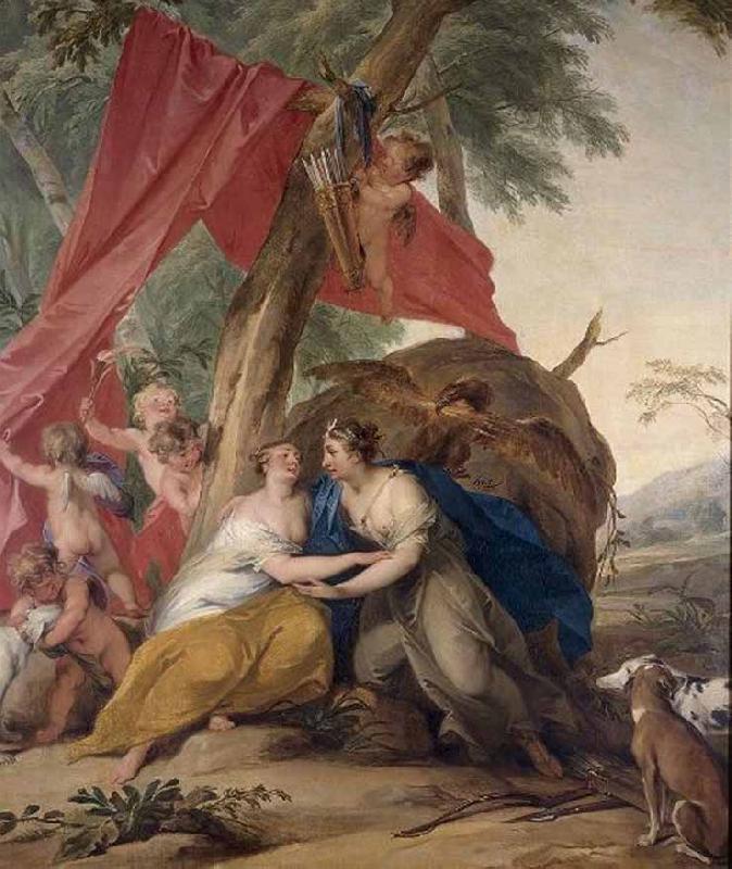 Jacob de Wit Jupiter disguised as Diana oil painting image